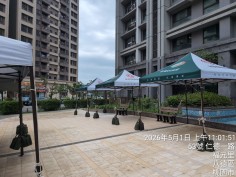 八德區快速帳租借-街道型場地帳篷配置-沙包固定工程-鴻揚展覽.jpg