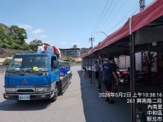 鴻揚展覽-中和帳篷出租專業工程車隊進場施工記錄