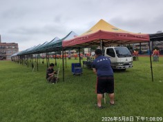 專業帳篷防風固定施工-桃園校園活動帳篷出租-鴻揚展覽現場實拍