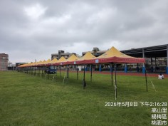 大型校慶園遊會帳篷搭建-38頂快速帳整齊配置-鴻揚展覽桃園案例