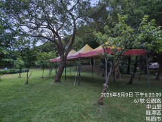 桃園龍潭-戶外市集空間規劃-依地形搭設快速帳實績-鴻揚展覽
