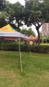 桃園龍潭-公園市集活動帳篷出租-草地防風拉繩施工-鴻揚展覽