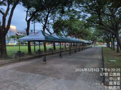桃園龍潭-市集攤位快速帳搭設-整齊動線規劃實績-鴻揚展覽