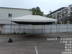 桃園市龜山區帳篷出租-幸福一街開工拜拜宮廷帳搭設實績-鴻揚展覽