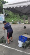 活動帳篷防風固定工程-桃園龜山宮廷帳搭設細節-營造動土拜拜棚架搭建-鴻揚展覽
