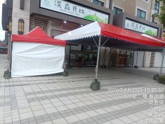 桃園八德開幕活動快速帳圍布搭設與宮廷帳空間配置