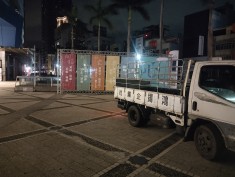 新竹心靈環保日大門活動背板與鴻揚貨車