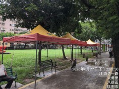 桃園八德忠勇公園-公益活動步道區多頂快速帳一字排開規劃