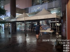 多頂白色3Mx3M快速帳連棟搭設－市集攤位與逛街動線規劃